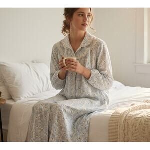 70s Vintage Blue Floral Nightie